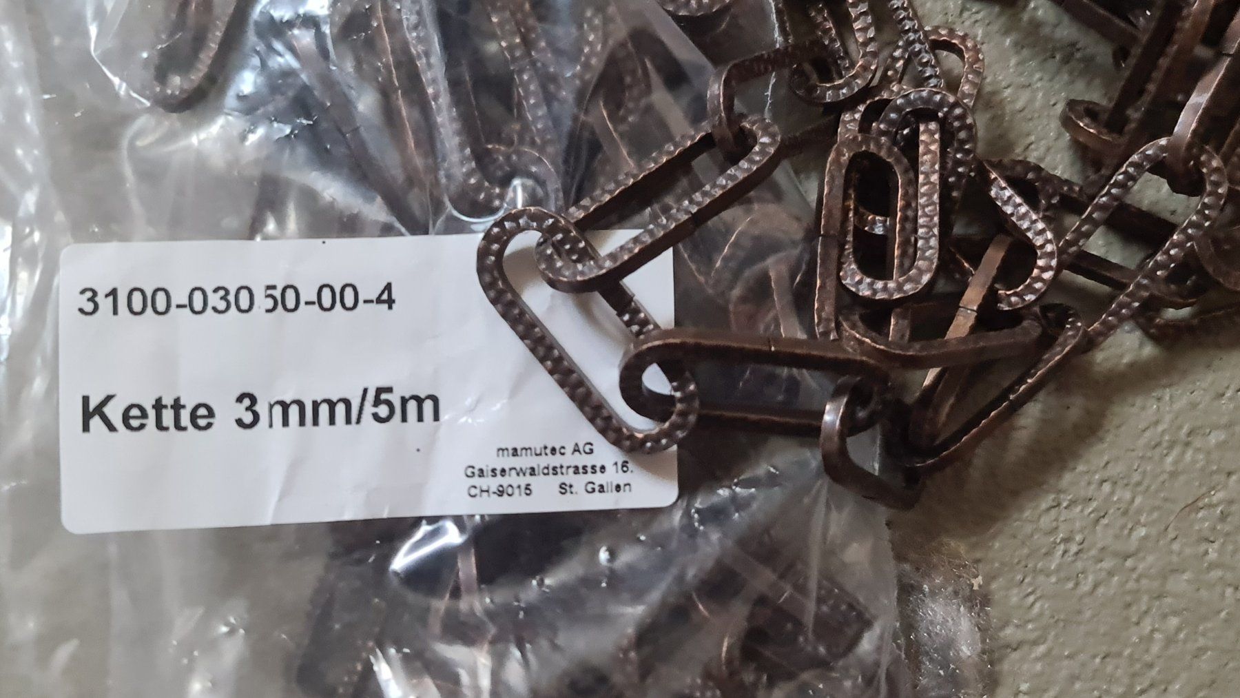 Tutti gli attrezzi: 2 Stück 3mm 5m Kette Eisenkette – Nuovo e nell'imballaggio originale da Uerkheim venduto da Kaufoption 3