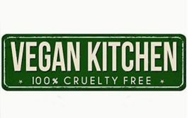 Vegane Küche Schild - Metall, wetterfest Blechschild