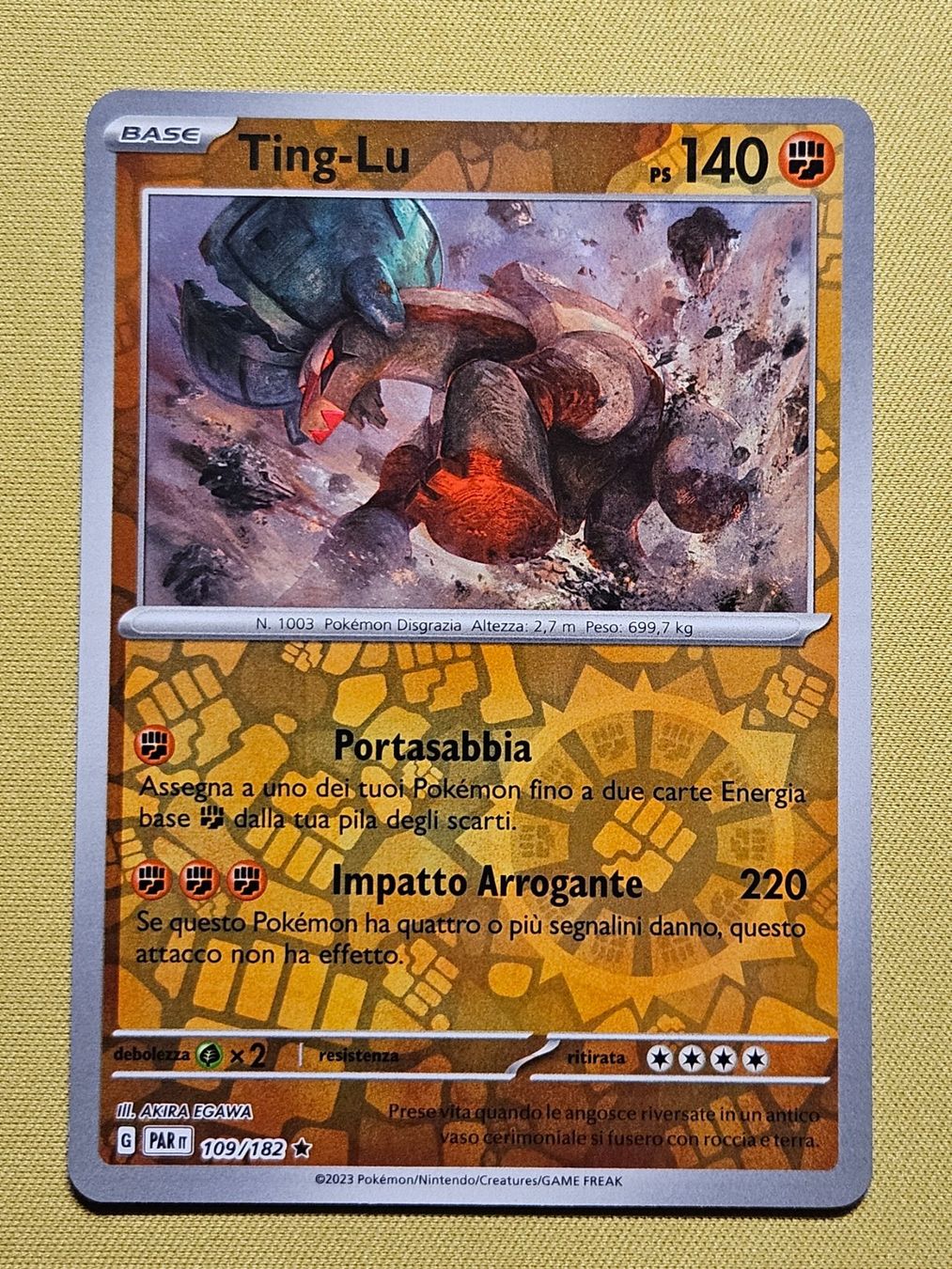 Pokémon Sammelbilder & Trading cards: Paradox Rift - Ting-Lu 109/182 IT – Gebraucht aus Bellinzona von Pokemarco