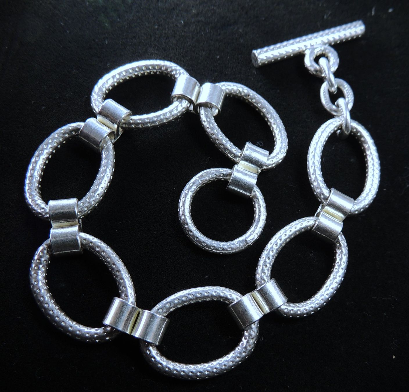 Bracciali & Braccialetti: Silber 800 Armband mit ovalen Ringelementen – Usato da Waldenburg venduto da schaller707 2