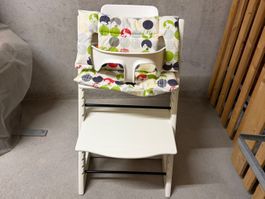 STOKKE Tripp Trapp Hochstuhl Weiss – Baby Set & Kissen