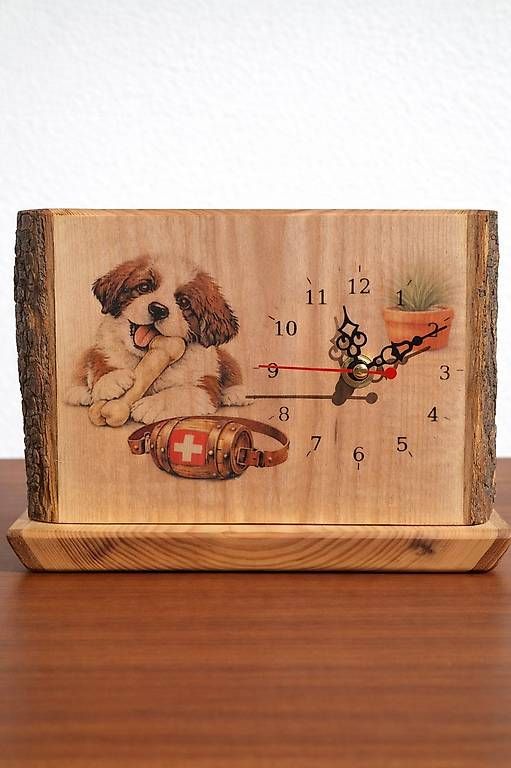 Orologi da terra & Orologi da parete: Horloge " Série CHIOTS"    ST-BERNARD – Nuovo (secondo la descrizione) da Péry venduto da fhcreationsenbois