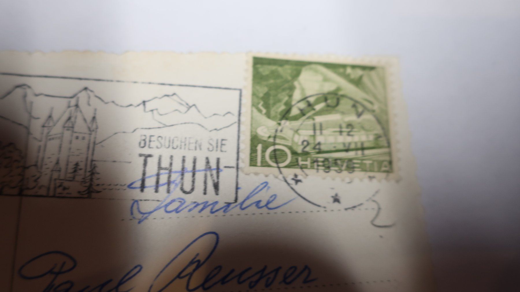 Ansichtskarten: Thun Panorama  1959 – Gebraucht aus Cormoret von Pascalll2001 5