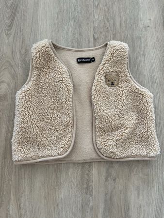 Kinder Weste beige Teddy Bär Grösse 92