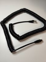 Neues, schwarzes Spiralkabel RJ45, ungebraucht, Top!