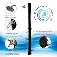 Solardusche Gartendusche 35L Schwarz