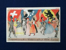Eidg. Schützenfest Aarau 100Jh-Feier 1924 AK Aargau Litho