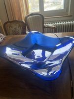 Designer Glass Schalle , Blau, Spanien, Vintage