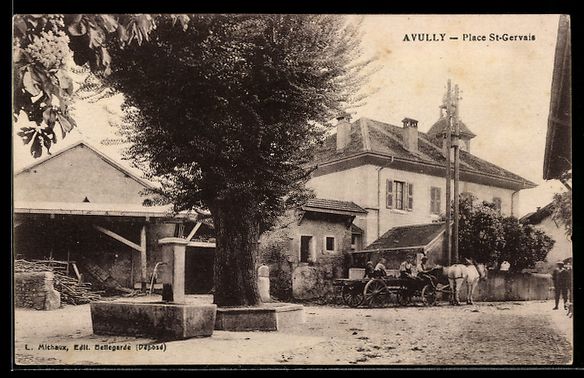 Cartes postales: AK Avully, Place St-Gervais – D'occasion à Berlin par bartko-reher