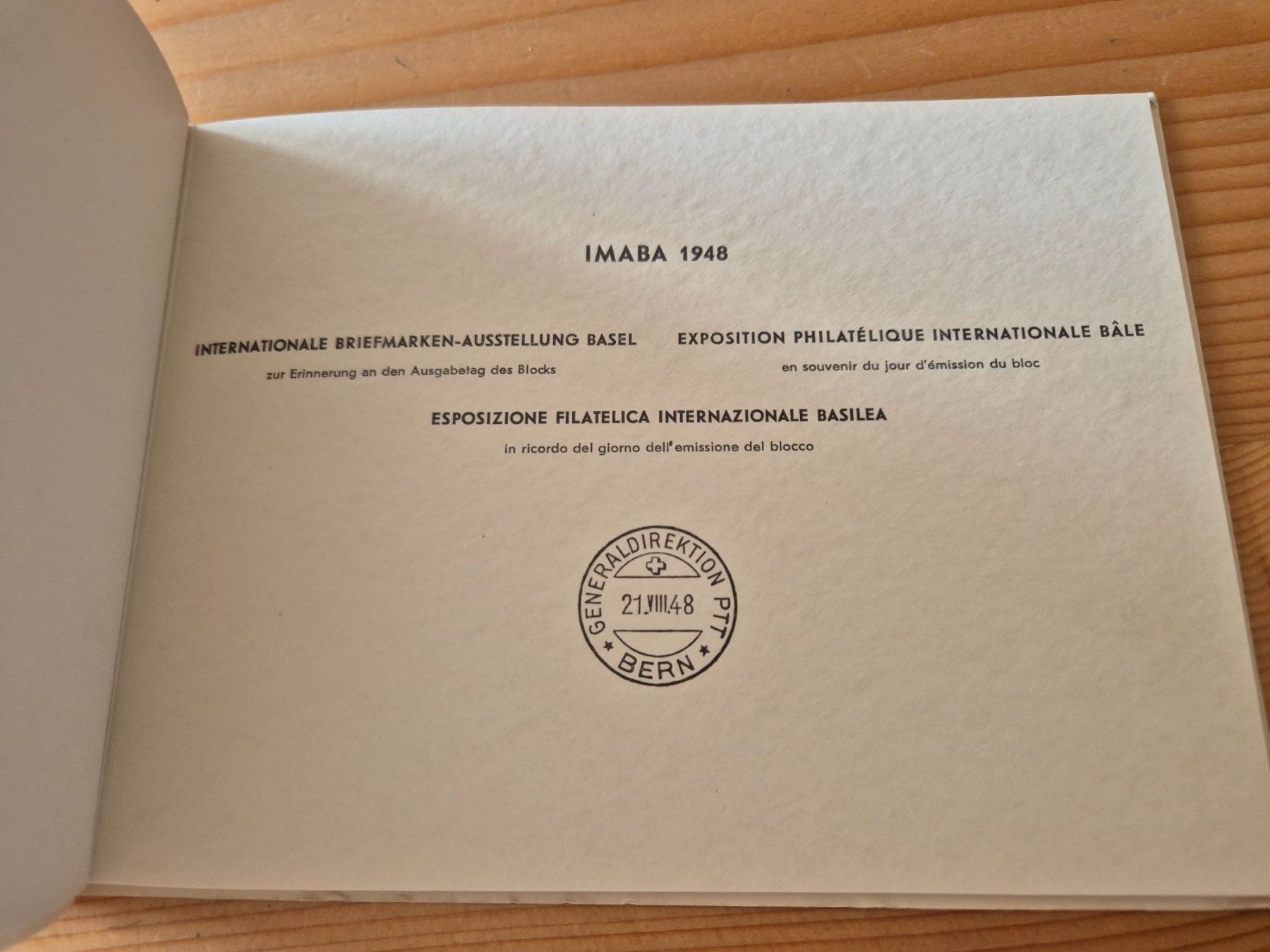 Tutti i francobolli: CH-Block IMABA 1948 Zustand gemäss Bilder – Usato da Oberuzwil venduto da ceeg7 2