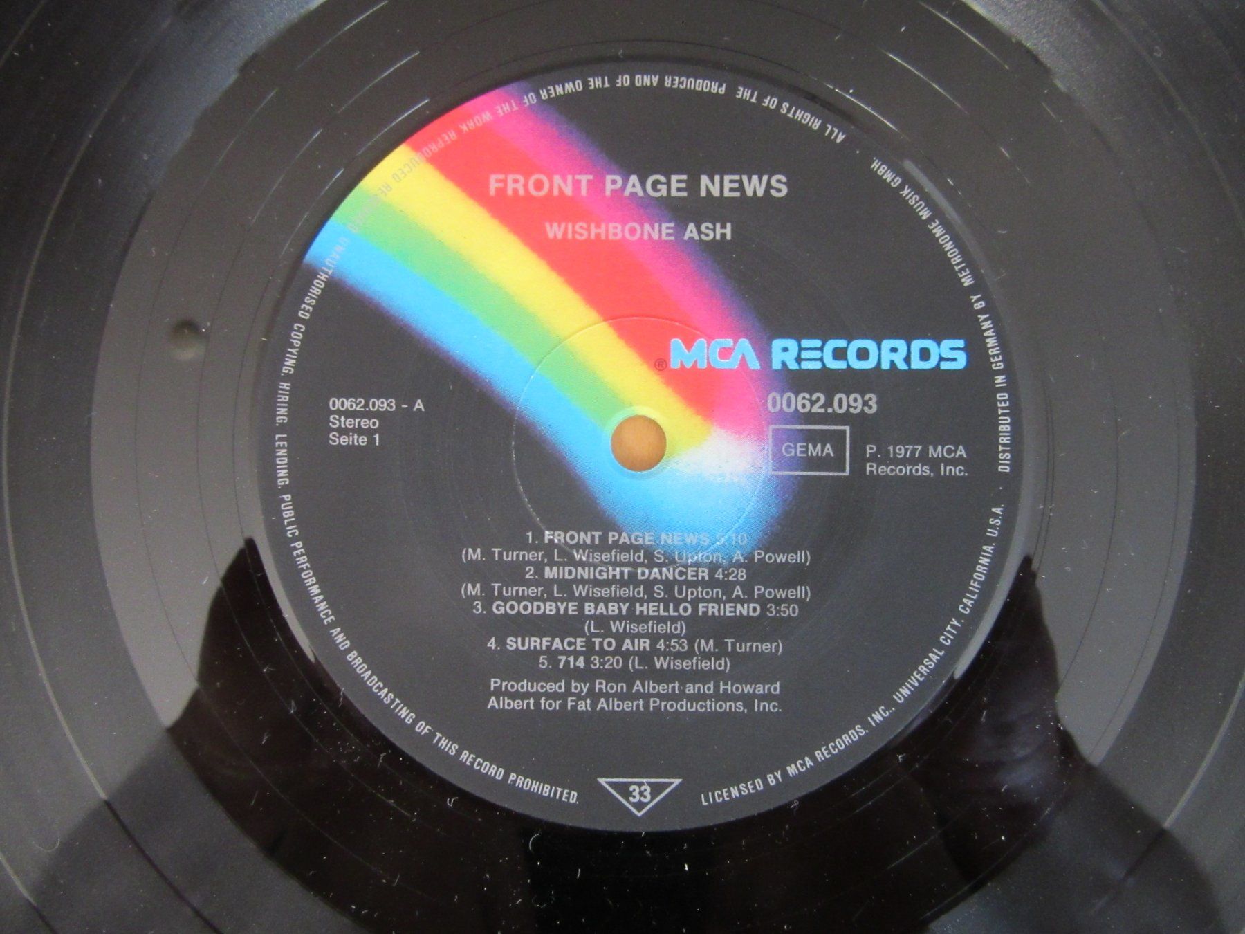 Schallplatten: Langspielplatte "WISHBONE ASH" - FRONT PAGE NEWS – Gebraucht aus Degersheim von Tforelle 4