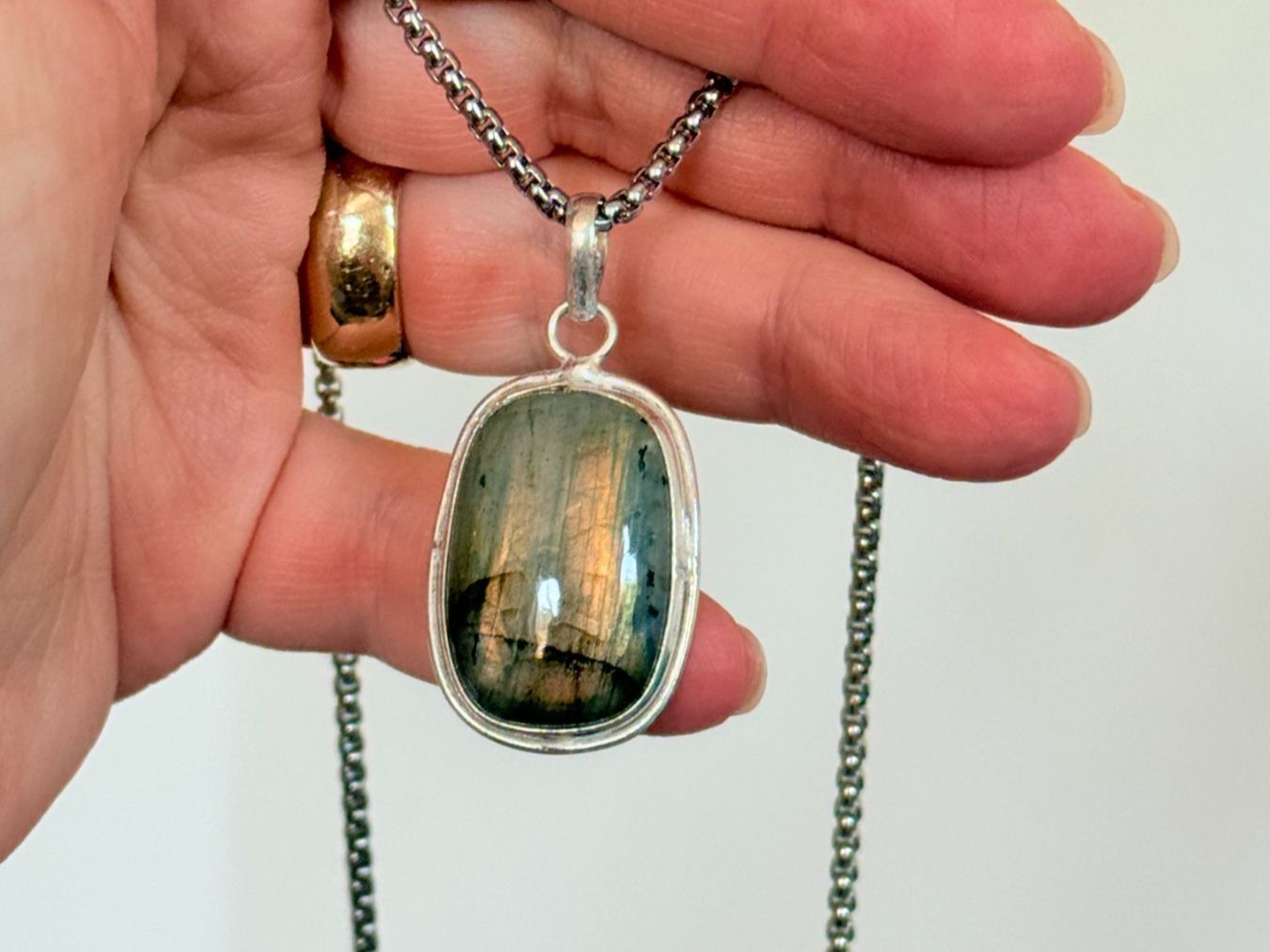 Catenine: Pendentif Labradorite , fait main, idée ... – Nuovo e nell'imballaggio originale da Genève venduto da AWWA