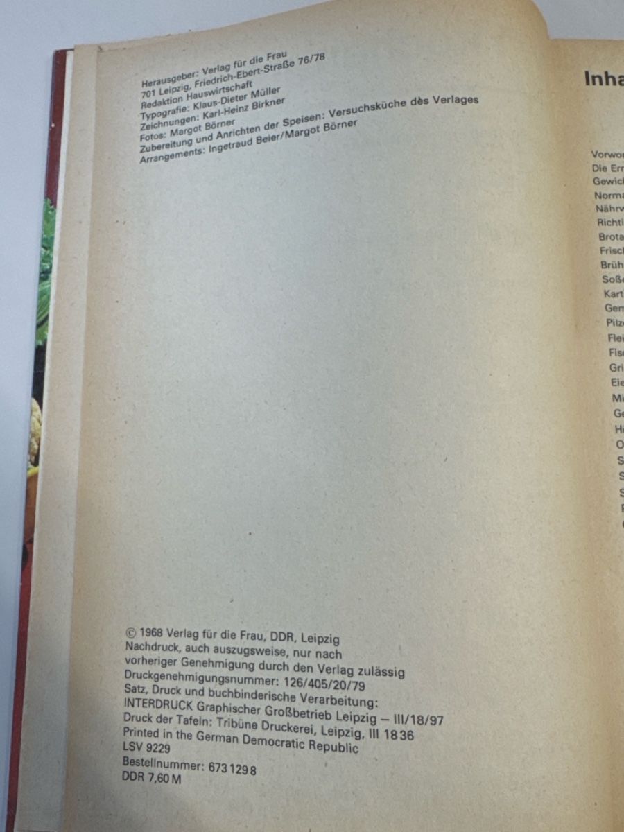 Libri: Wir kochen gut  Kochbuch  DDR  1968 – Usato da Zürich venduto da Smarties13 3