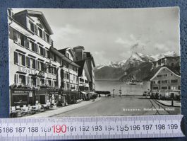 BRUNNEN HOTEL WEISSES RÖSSLI SZ AK 1951