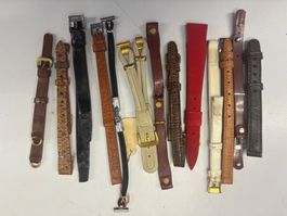 Diverse Uhrenarmbänder Sammlung - Leder, Vintage (54)