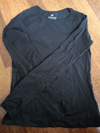 H&M Langarm-Shirt, Gr. 146/152, schwarz