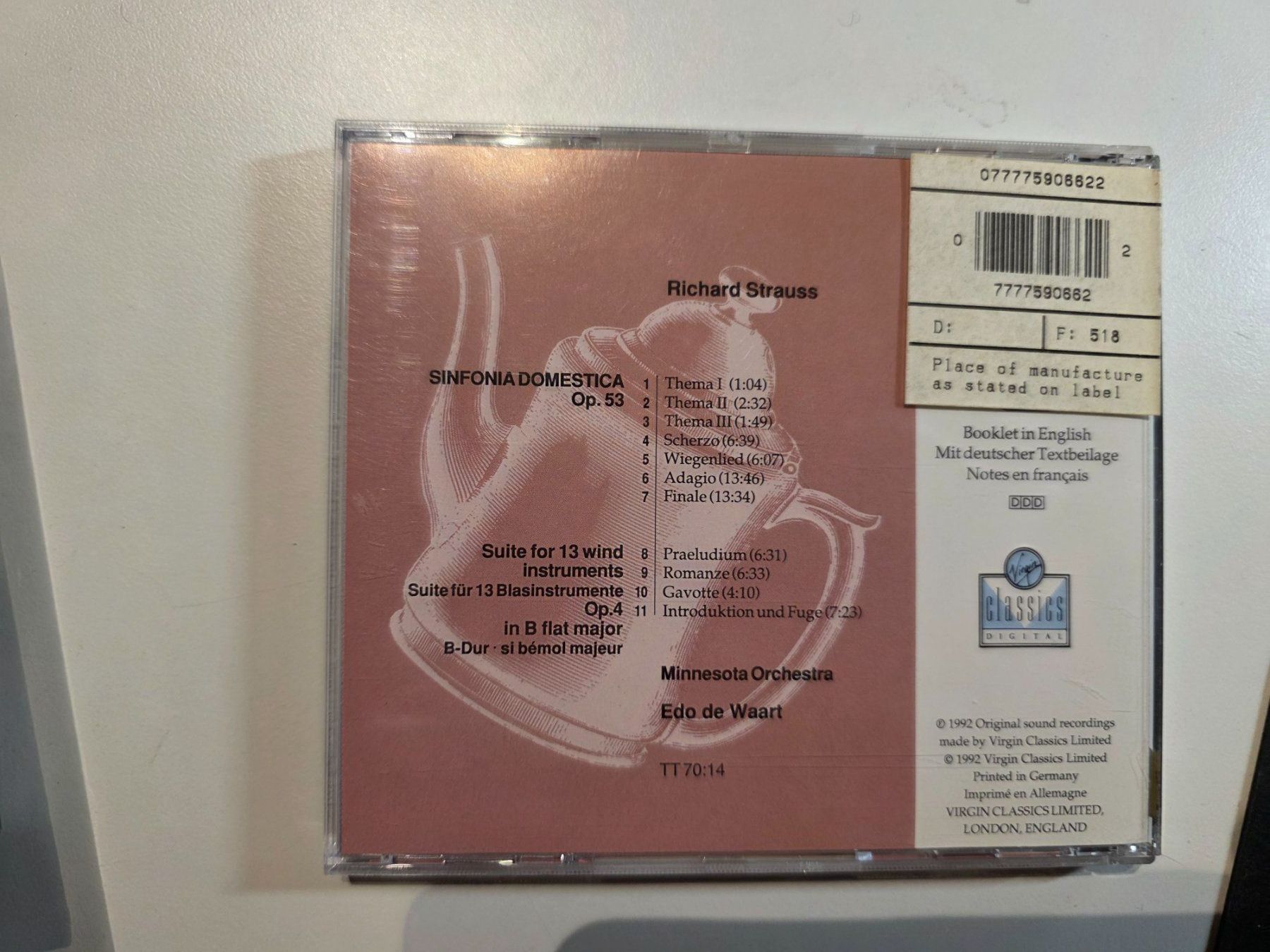 CD: CD- Richard Strauss - Sinfonia Domestica – Usato da Walterswil BE venduto da Lonitti 1