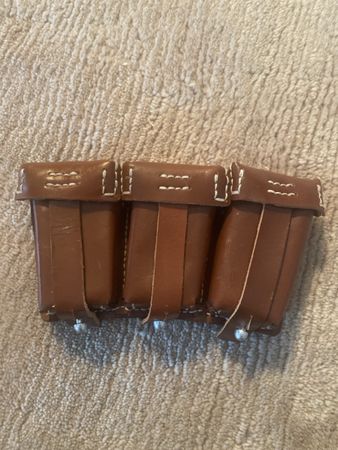 Munitionstasche Leder K-98, neu, ungetragen