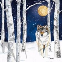 Serviette winter wolf (1724) 2Stk.