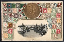 Zürich, Teilansicht im Briefmarken-Pass
