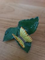 Herend Porzellanfigur Schmetterling auf Blatt 