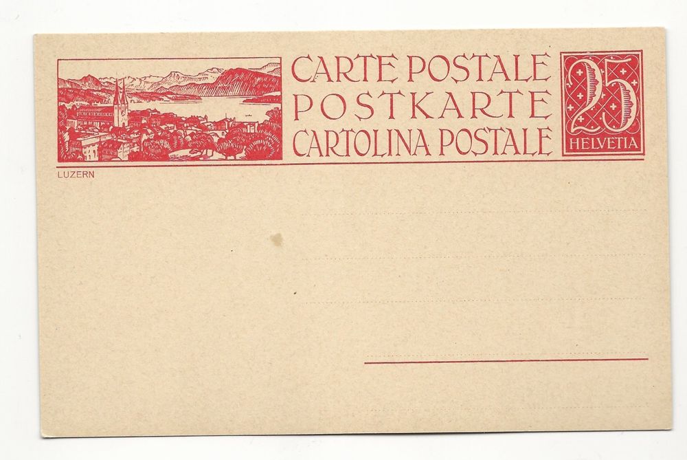 Bildpostkarte 25cts Rot Luzern Dn | Kaufen Auf Ricardo