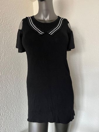 Strickkleid Minikleid Abendkleid Schwarz Gr S M