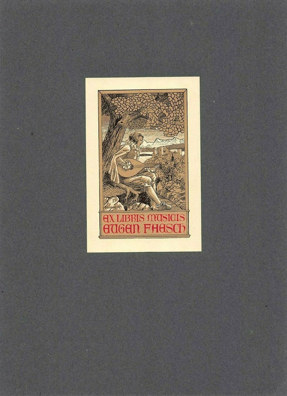 Foto & Immagini: Originalentwürfe Eugen Faesch, EX LIBRIS MUSICIS, signiert – Usato da Winterthur venduto da SchatzchischtliWinti