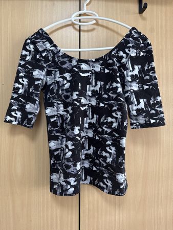 MYHOUS Schwarzes Damen Shirt Gr. M 3/4 Arm Baumwolle