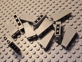 Lego 7x Schrägstein 75 2x1x3(2449) alt hellgrau