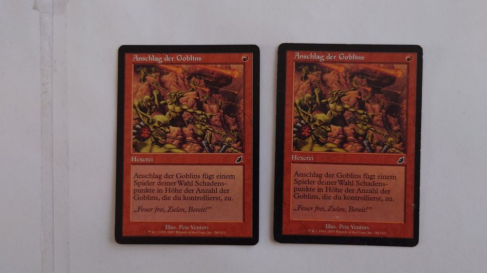 2x Anschlag der Goblins / Goblin War Strike mtg | Kaufen auf Ricardo