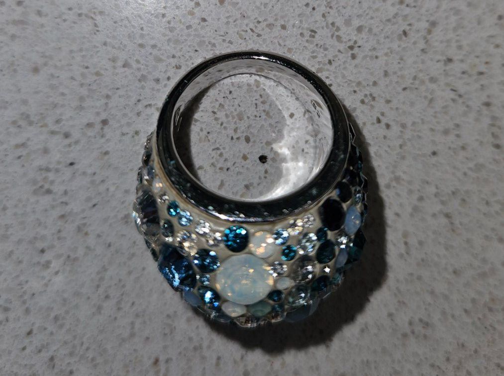 Anelli: Swarovski Ring, Silber, Blau, Top! – Nuovo (secondo la descrizione) da Sennhof (Winterthur) venduto da HG2019 3