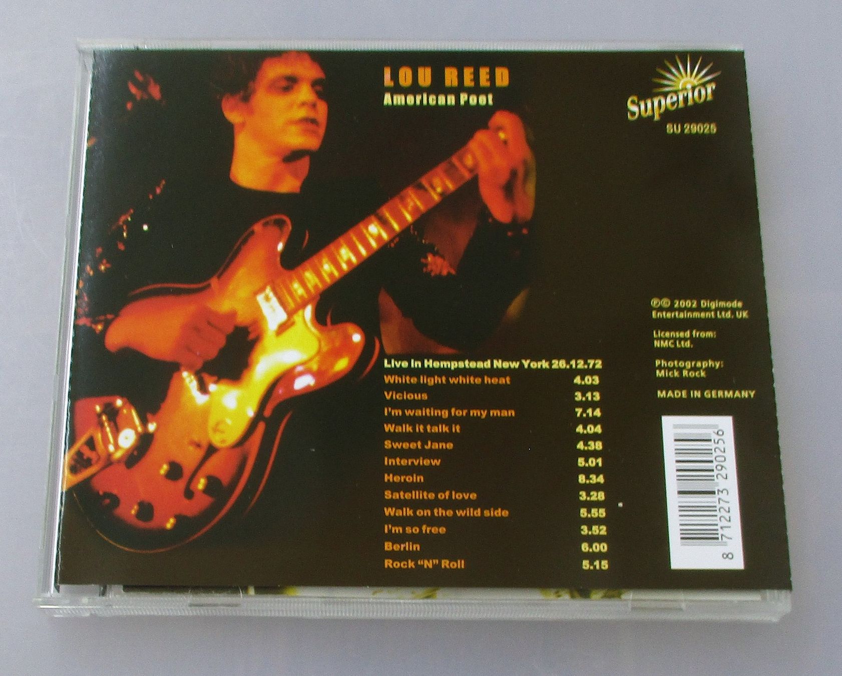 CD: LOU REED - American Poet Live – Usato da Wattwil venduto da Muriel11 1
