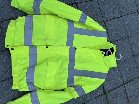 Winter Arbeitsjacke Warnschutz Neon Gelb XL Top Zustand!