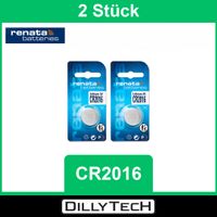 Renata CR2016 Lithium Knopfzellenbatterie - 2 Stk.