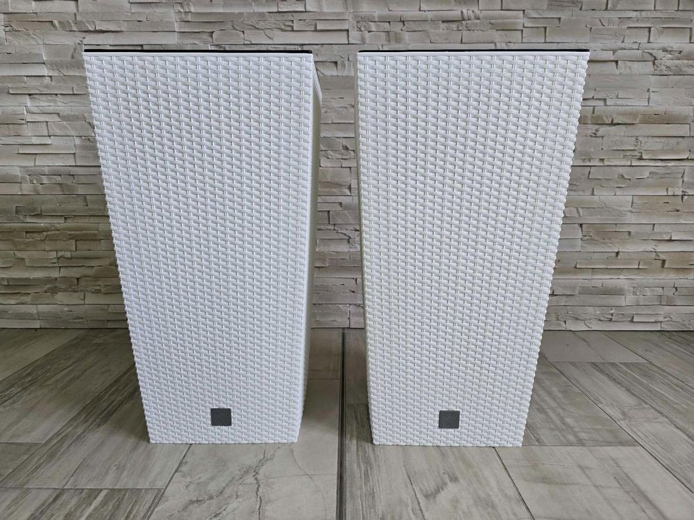 2x XXL 75cm Pflanzkübel Rattan weiss Blumenkübel Blumentopf Kaufen