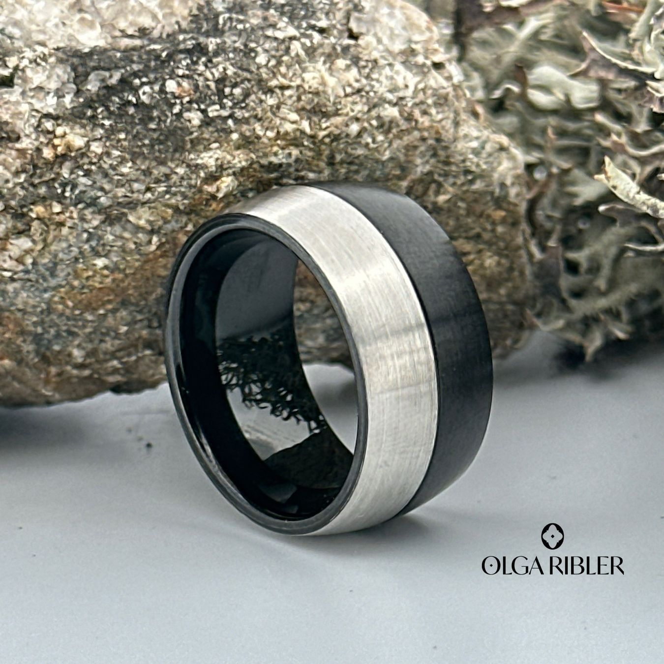 Olga Ribler Bagues: Edelstahl Ring 2 farbig,  Ringgrösse 60 – Neuf (Voir description) à Luzern par Schmuckoutlet 6