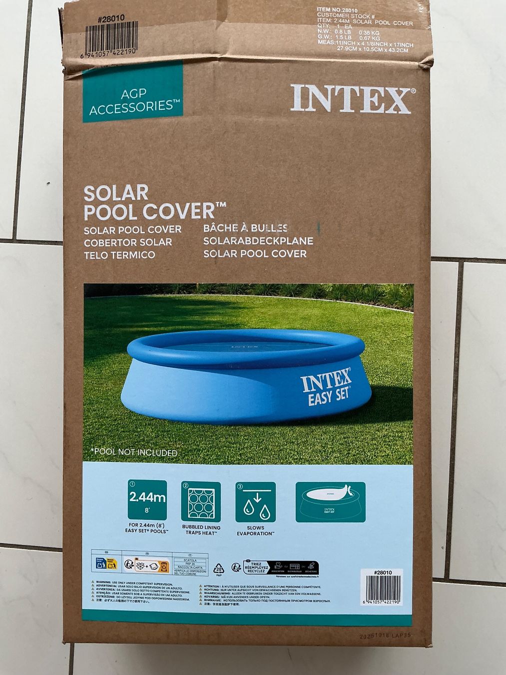 Piscine: Pool Solardecke Intex 2,44 Durchmesser – Nuovo (secondo la descrizione) da Biel-Benken BL venduto da Sahra1