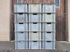 Transportkisten / 60x40x28 / Grau / 12 Stk.