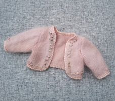 Puppenjäckli / Strickjäckli mollig weich, PGr. ca. 44 cm