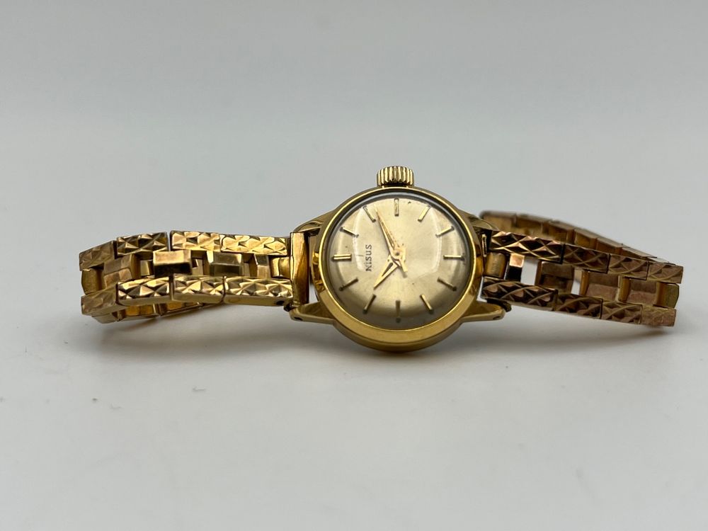 Montre Mécanique Vintage Nisus Femme - 17 Rubis, Boîte 12, Cadran Champagne