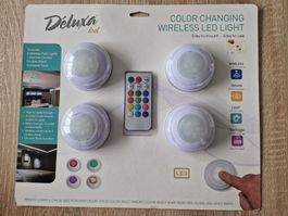 4 Stk. Wireless LED Lights inkl. Fernbedienung