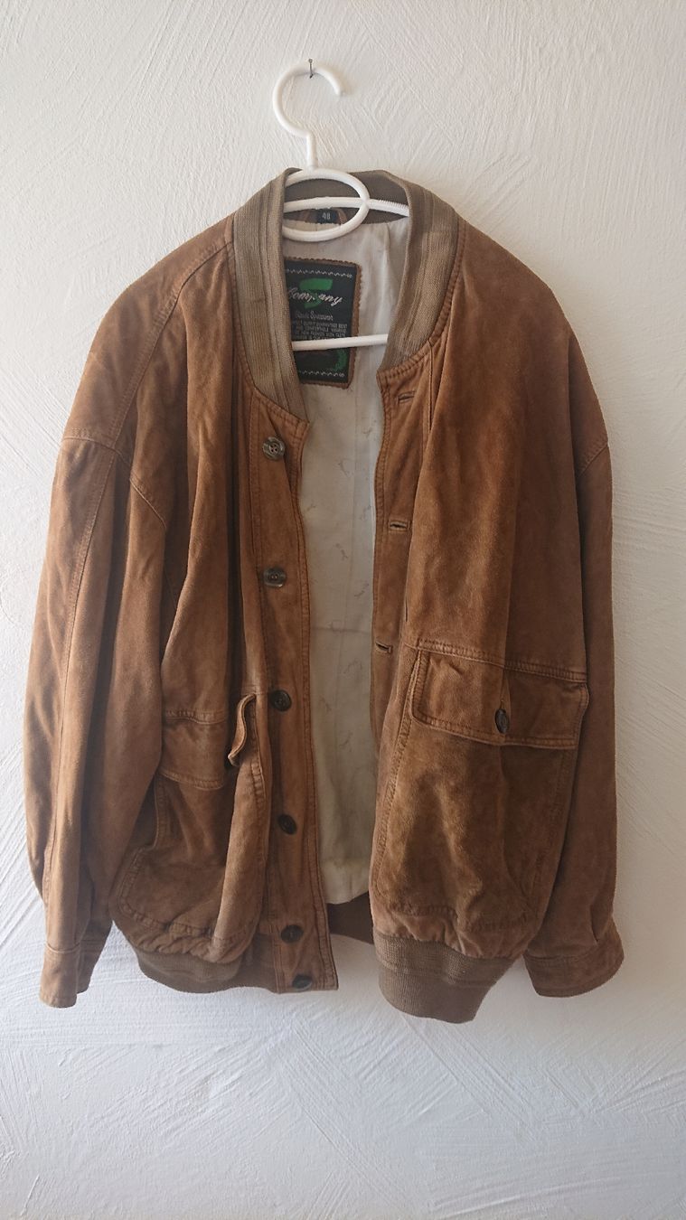 Giacche: Leichte Echtlederjacke Vintage Look braun – Usato da Grenchen venduto da Zombiepolizist
