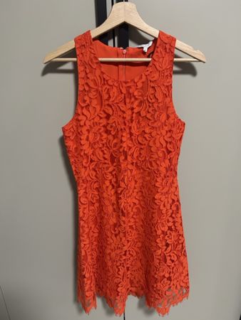 Orange Spitzenkleid - Sommerlich & Elegant, Gr. S/36 Top!