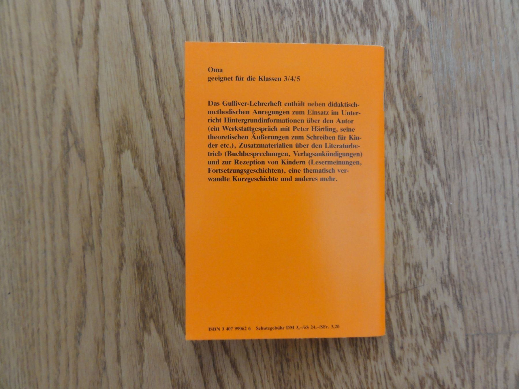 Bücher: OMA, Peter Härtling, neu!, inkl. Lehrerbegleitheft – Neu und originalverpackt aus Riedholz von Taweva 5
