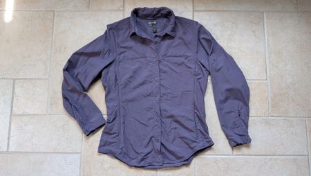 Lila-grau Damen Wanderhemd REI M