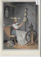 Pro Juventute - B. Freudenberger - Die Spinnerin, la filatri