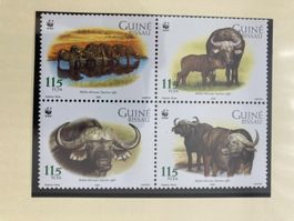 Guinea-Bissau 2002 Satz WWF Kaffernbüffel postfrisch