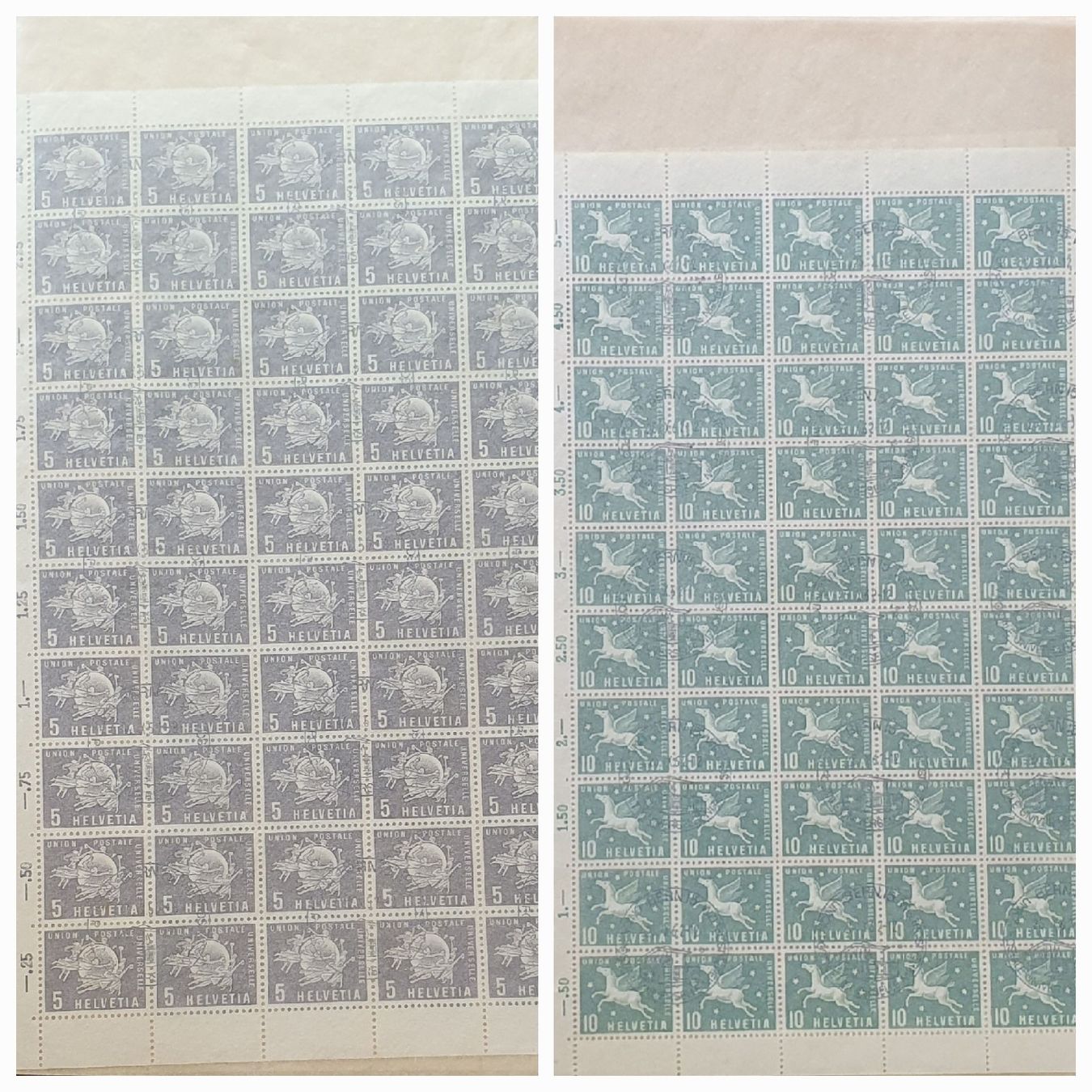 Alle Briefmarken: 20 ganze verschiedene Bogen  Ämter – Gebraucht aus Kreuzlingen von Rschweiz1