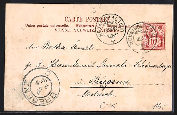 Cartoline postali: Neukirch a. Thur, Gasthaus z. Schäfli,  – Usato da Berlin venduto da bartko-reher 1